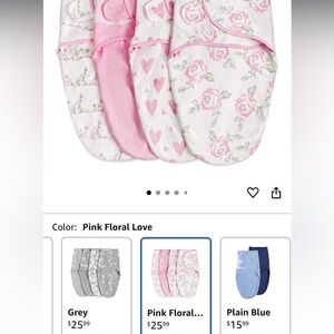 4-pack swaddle for 0-3 months